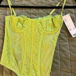 UO Lime Green Corset NEW w/ tags